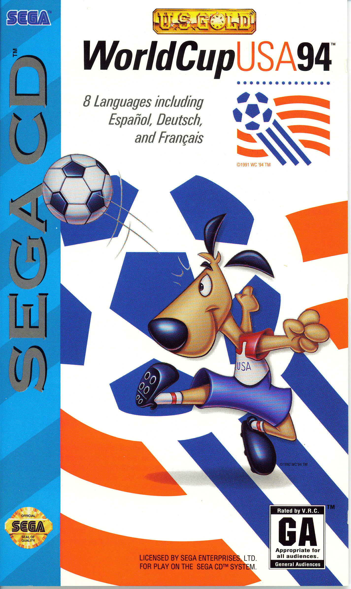 World Cup USA 94 (U) Front Cover